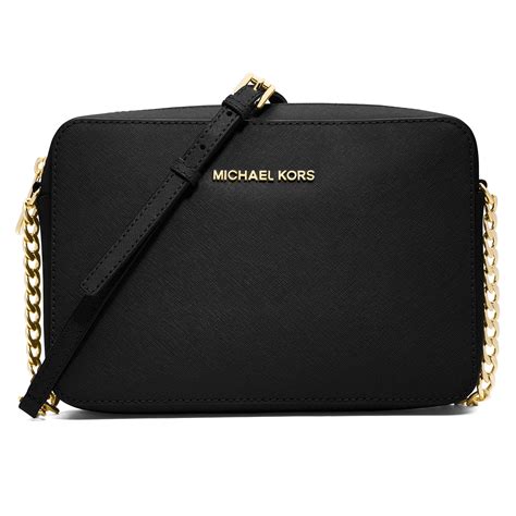 Michael Kors Jet Set Leather Clutch Bag, Black 